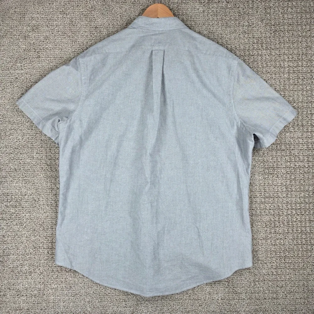 Polo Ralph Lauren Mens XL Gray Short Sleeve Oxford Flesh Pony Classic Fit Shirt